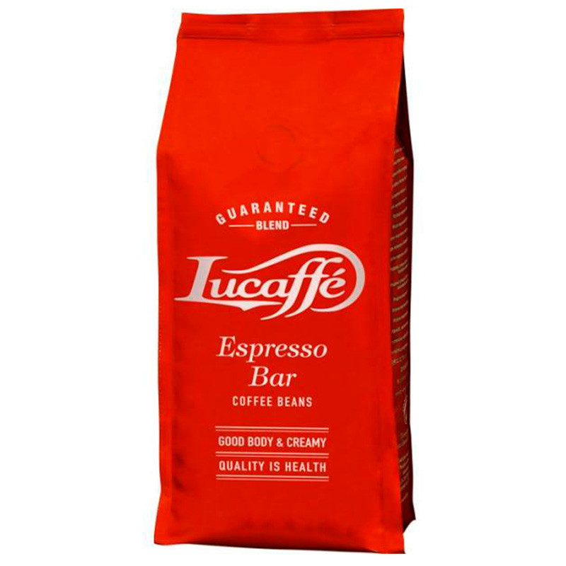 Кава в зернах Lucaffe Espresso Bar 1кг Італія преміум кави Люкафе з нотками шоколаду та карамелі