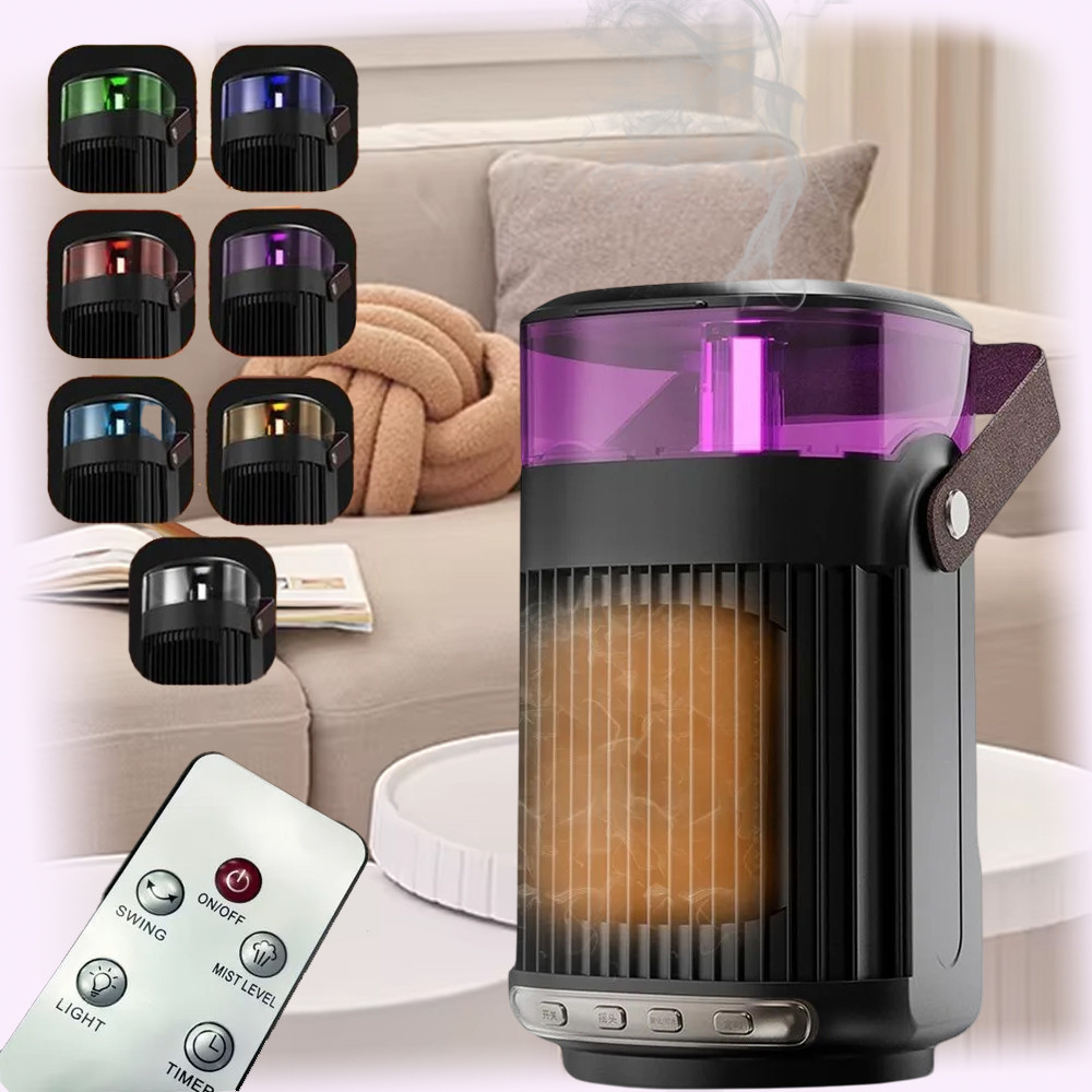 Портативний нагрівач зі зволожувачем повітря 2 в 1 Heating Humidifier 800 Вт, фото 1