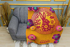 Плед «Кролик. Символи щастя. Rabbit. Symbols of Happiness»