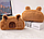 Пенал шкільний Капібара, пухнастий, хутряний, косметичка Capybara (коричневий), фото 3