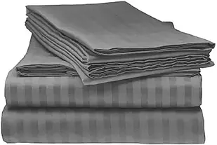 Простирадло натяжне U-TEK HOME Сатин Iron Grey Stripe 160x190