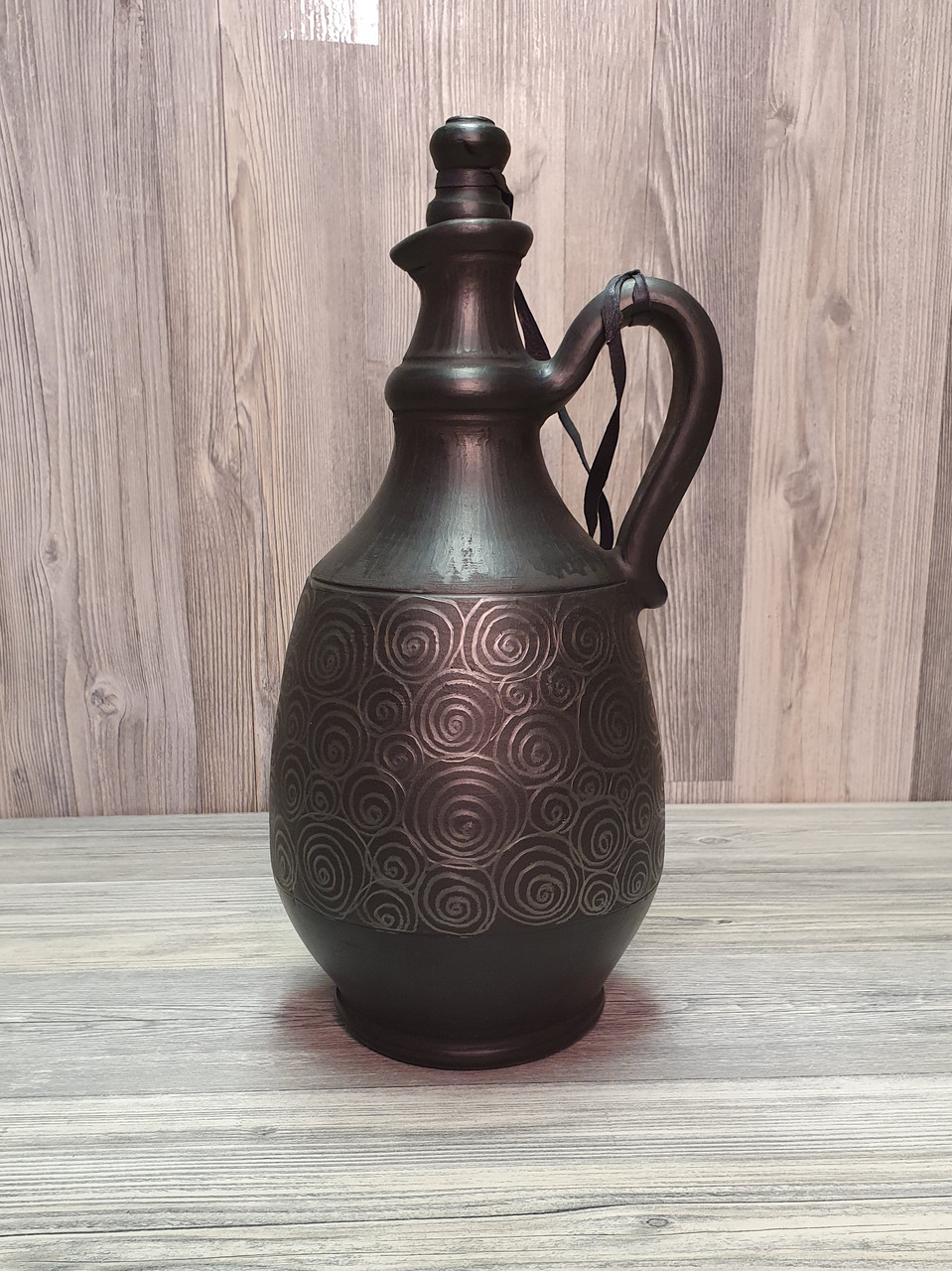 Штоф глиняний, пляшка, посудина, ємність для рідини, горілки, віскі, коньяку