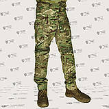 Сучасні бойові тактичні штани з еластичними вставками в камуфляжі Мультікам, фото 3