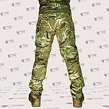 Сучасні бойові тактичні штани з еластичними вставками в камуфляжі Мультікам, фото 4