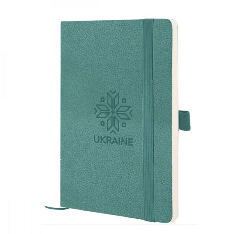 Блокнот 125х195 мм 96л # Axent 8616-48-5 Partner Soft Skin Вишиванка сіро-блакитний 642748