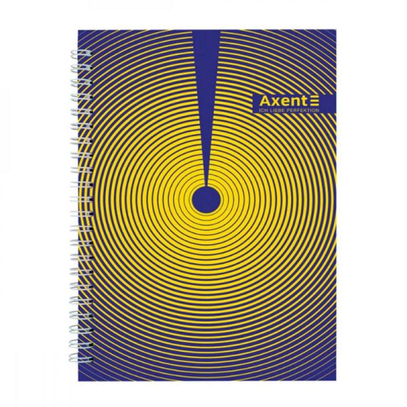 Блокнот А5 96л # Axent 8032-31-А на спіралі збоку тверда обкладинка 642768