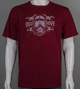 Футболка батал Кара з неба 2502б (Уп.4шт 3XL,4XL), Марсала