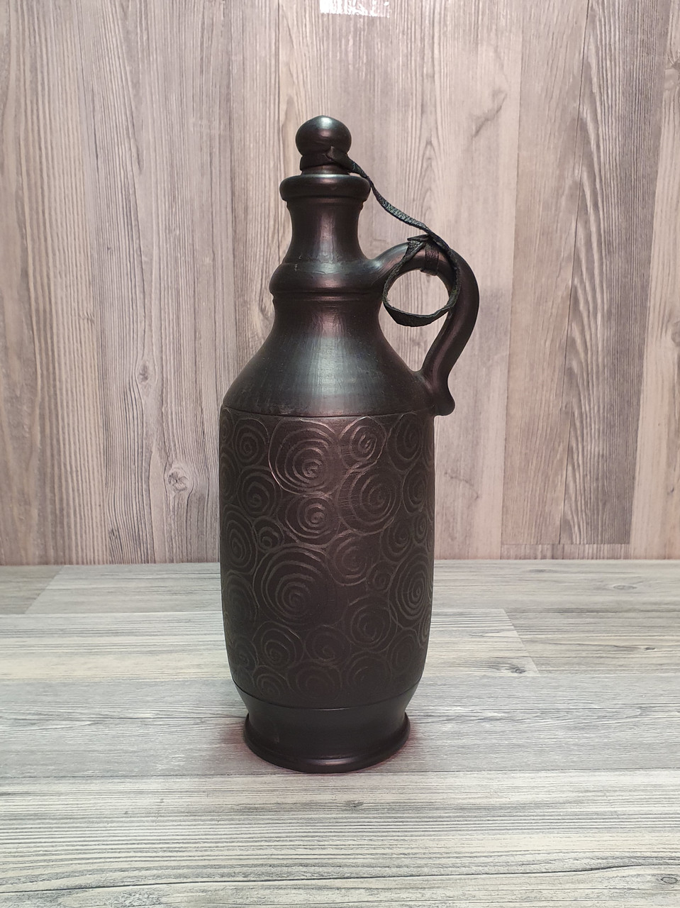 Штоф глиняний, пляшка, посудина, ємність для рідини, горілки, віскі, коньяку
