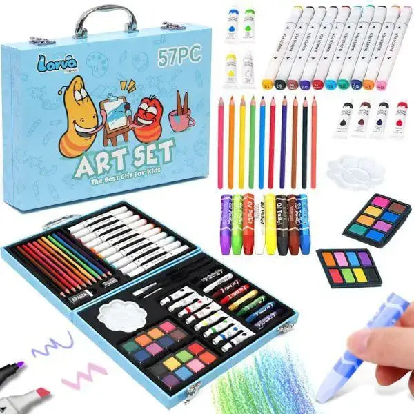 Кольорові олівці для малювання (Синій) Art Set, 57 pc (Уцінка)