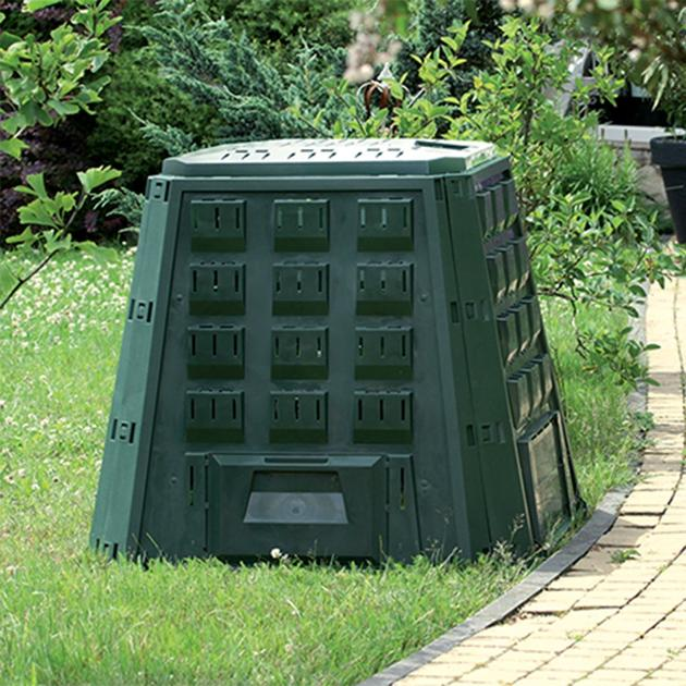 Компостер садовий Prosperplast Evogreen зелений 850 літрів - фото на вулиці