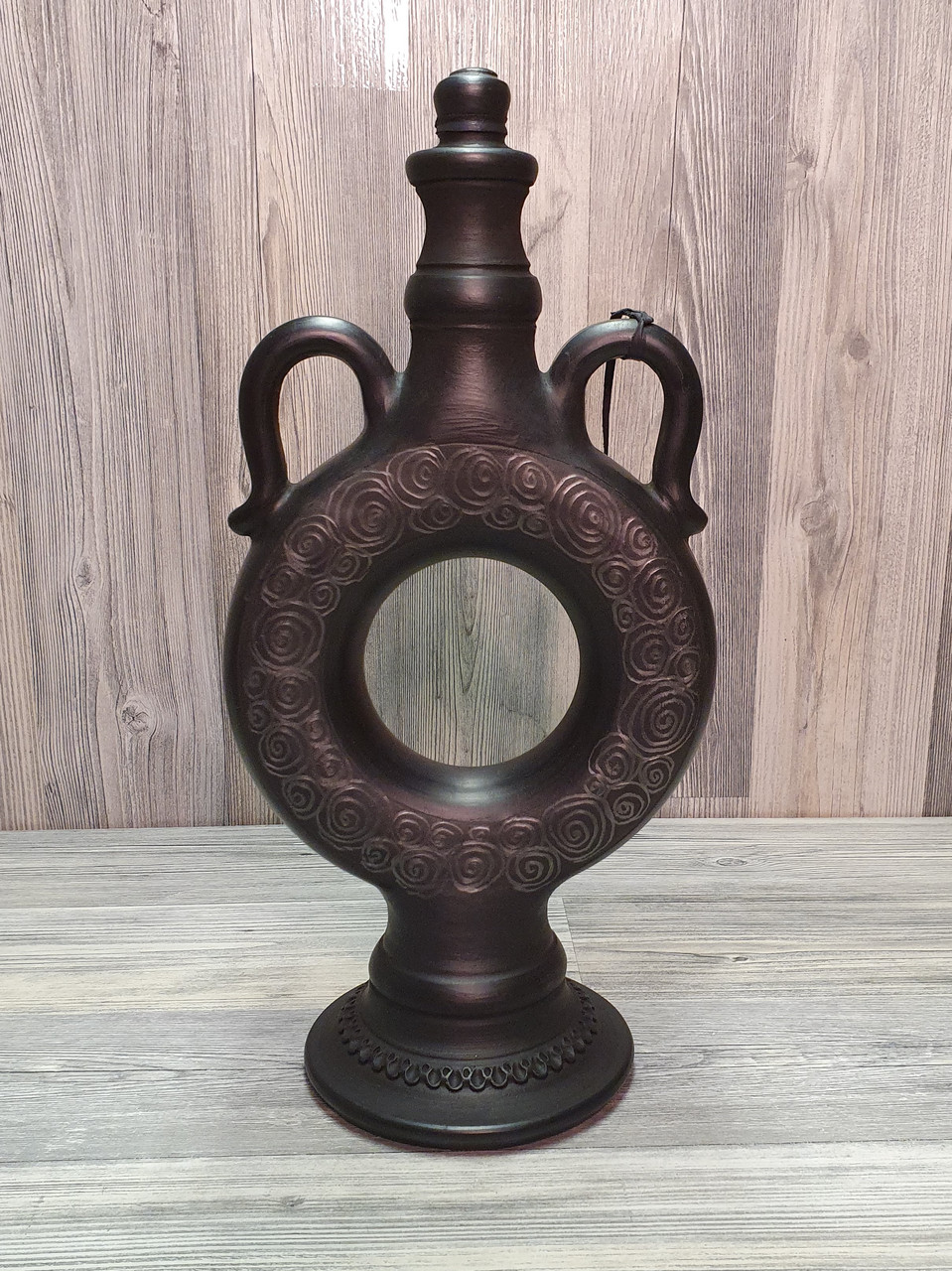 Куманець / штоф глиняний, пляшка, посудина, ємність для рідини, горілки, віскі, коньяку