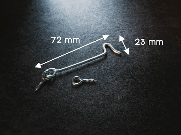 Гачок для дверей. 72х23мм, фото 1