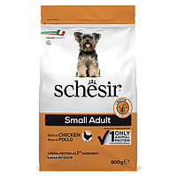 Schesir Dog Small Adult Chicken ШЕЗИР ДОРОСЛИЙ МАЛИХ КУРКА сухий монопротеїновий корм для собак малих порід-0,8 кг