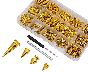 Набір шипів 180 штук колір Золото