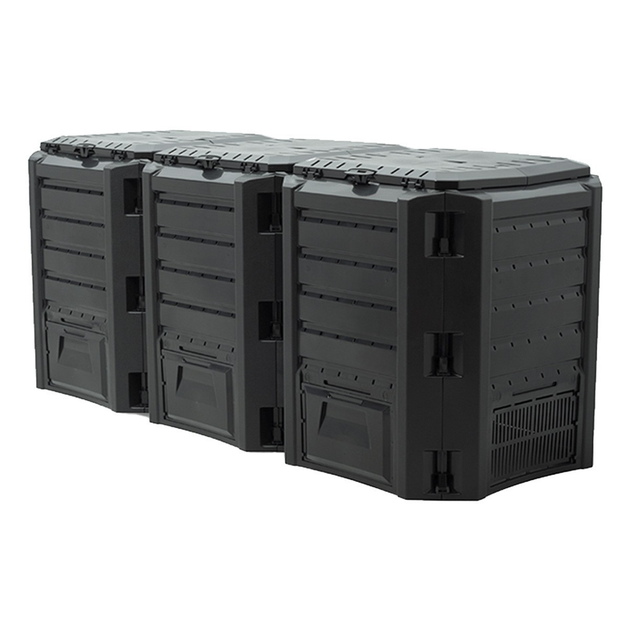 Компостер садовий 1200 л Prosperplast Compogreen PIKSM1200C-S411 чорний 3 модулі