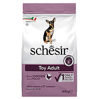 Schesir Dog Toy Adult ШЕЗИР ДОРОСЛИЙ ТІЙ КУРИЦЯ сухий монопротеїновий корм для собак міні порід-0,8 кг