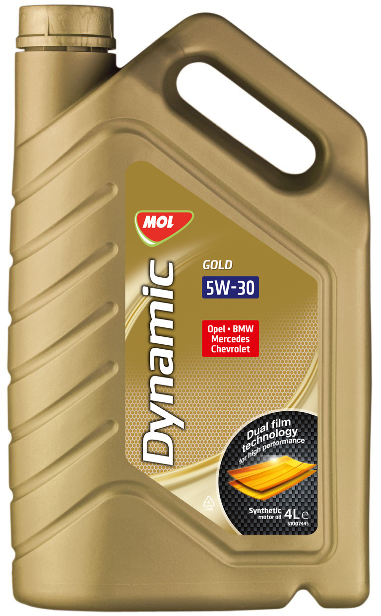 MOL Dynamic Gold 5W-30 cинтетичне моторне масло преміум-класу для найсучасніших автомобілів