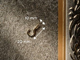 Гачок напівкруглий. Колір "золото". 20х10 мм