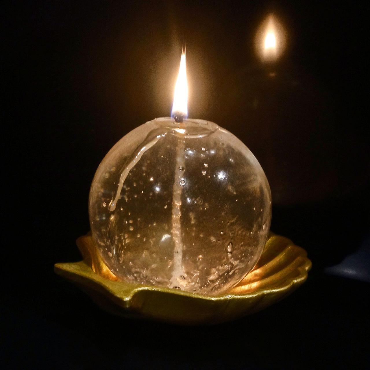 Декоративна гелева свічка Чародійка 525 куля "Перлина", фото 1