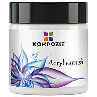 Лак шовковисто-матовий акриловий водостійкий, для пористих поверхонь. 150 мл, Art Kompozit