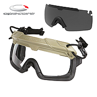 Захисна маска балістична Ops-Core Step in visor (колір tan, Ranger green, black) з двома лінзами