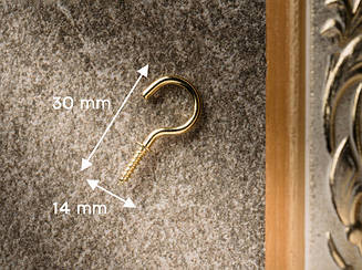 Гачок для ключів. Колір "золото". 30х14мм