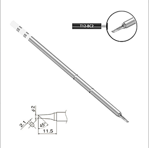 Жало наконечник T12-BC2 Скошений для паяльника Seque SI-012/SI-012 Pro