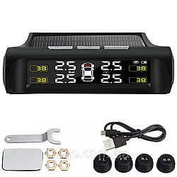 Система контролю тиску в шинах TPMS+SOLAR із сонячною панеллю / Датчик тиску в шинах авто з дисплеєм