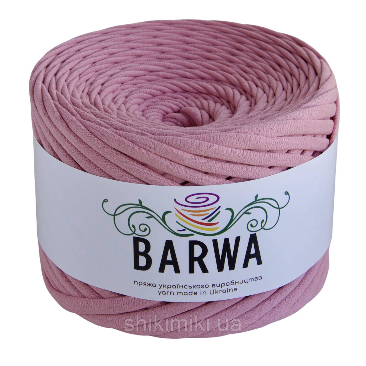 Пряжа трикотажна Barwa (7-9 мм / 100 м), колір Рожева пудра, фото 1