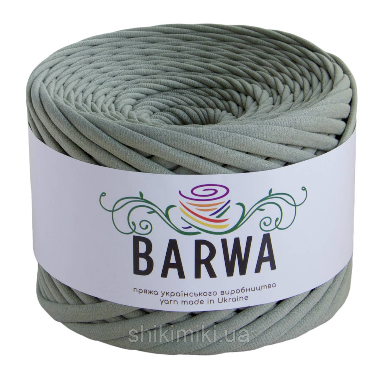 Пряжа трикотажна Barwa (7-9 мм / 100 м), колір Шавлія