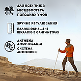 Палиці для скандинавської ходьби трекінгові палки для гір туристичні для спортивної ходьби чорні (6002), фото 7