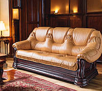 Прямий диван у вітальню з натурального дерева "Грізлі", від виробника, під замовлення