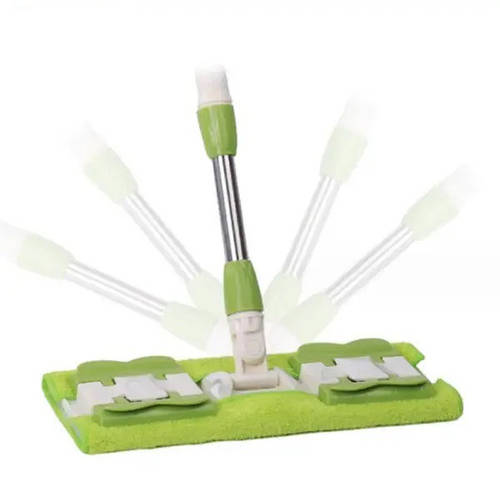 Швабра полотер для быстрой уборки с насадкой из микрофибры на зажимах с ...