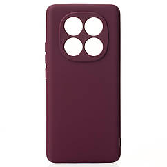Силіконовий чохол SOFT Silicone Case для Xiaomi Redmi Note 14 Pro Plus 5G (без лого) бордовий