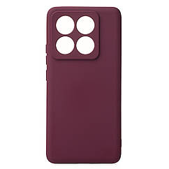 Силіконовий чохол SOFT Silicone Case для Xiaomi 14T Pro (без лого) бордовий
