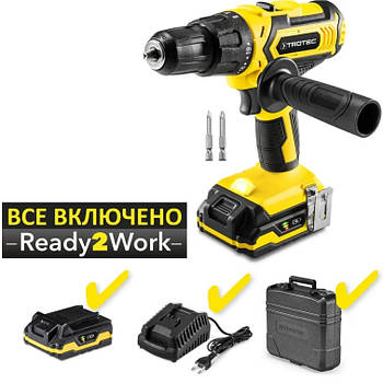 Акумуляторний ударний дриль-шурупокрут Trotec PHDS 11-20V з кейсом (4410000502) Німеччина