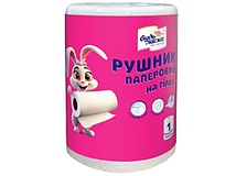 Рушник целюлозний 2шаровий з перфорацією та кольор. тисн. 150 відривів, 30 метрів