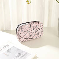 Косметичка для хранения косметики пенал розово черная