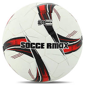 М'яч футбольний HYBRID SOCCERMAX FB-4366 No5 PU білий-червоний