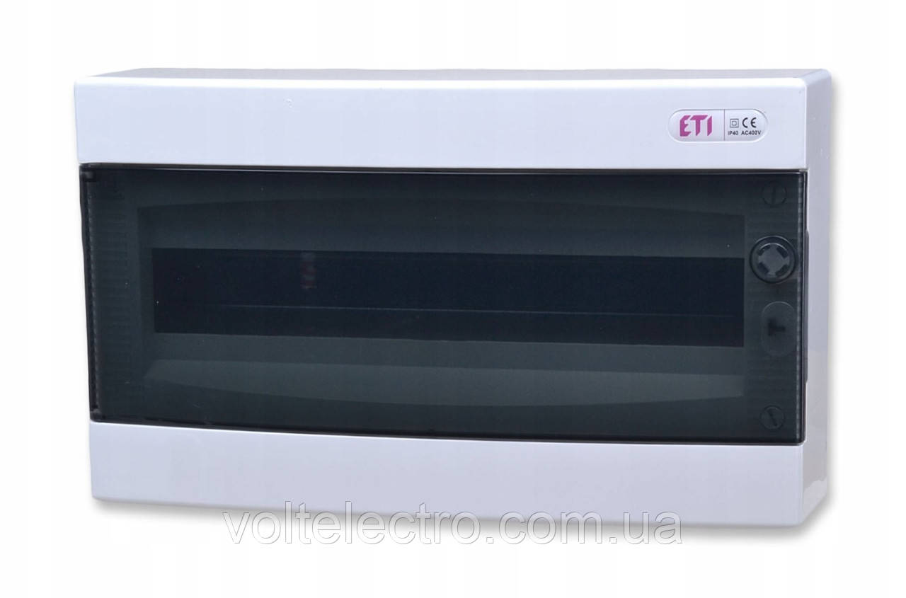 Щит зовнішн. розподільний ECT 18PT (18мод.проз.дверцята) 1101002