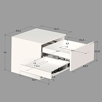 Тумба приліжкова з СХОВАНКОЮ MebelProff ПКТ-22Т, тумбочка приліжкова з висувною скринькою та схованкою.Венге