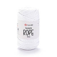 Yarnart MACRAME ROPE 3 мм (Макраме Роп 3 мм) № 751 білий (Пряжа, нитки для в'язання)
