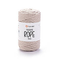 Yarnart MACRAME ROPE 3 мм (Макраме Роп 3 мм) № 753 бежевий (Пряжа, нитки для в'язання)
