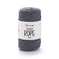 Yarnart MACRAME ROPE 3 мм (Макраме Роп 3 мм) № 758 темно-сірий (Пряжа, нитки для в'язання)