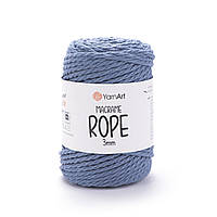 Yarnart MACRAME ROPE 3 мм (Макраме Роп 3 мм) № 761 джинсовий (Пряжа, нитки для в'язання)