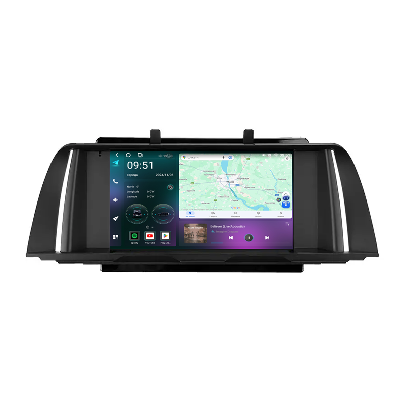 Штатная магнитола Mekede M7 Plus BMW 5-series (2009-2017) CarPlay QleD, фото 1