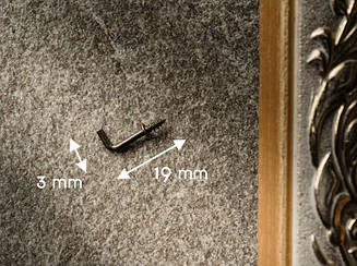 Гачок для ключниці. Колір "стара латунь".17х7мм