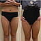 Жіночі корегуючі утягуючі трусики стрінги ромб чорного кольору розмір М 60-66, фото 4