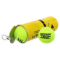 М'ячі для великого тенісу DUNLOP TEAM PADEL DL601385 3шт салатовий, фото 3