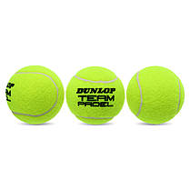 М'ячі для великого тенісу DUNLOP TEAM PADEL DL601385 3шт салатовий, фото 4